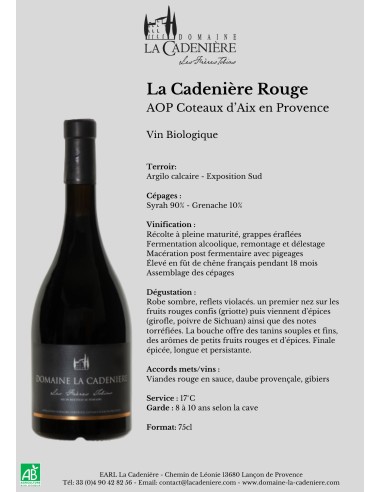 La Cadenière Rouge 2023 75cl