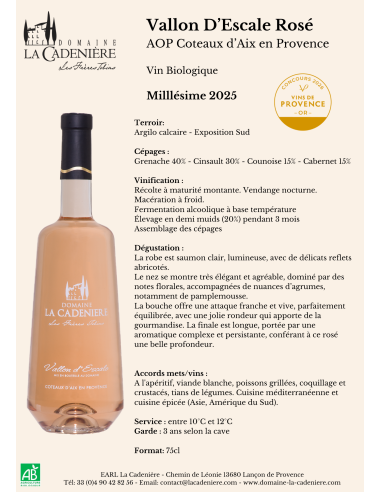 Vallon d'Escale Rosé 75cl