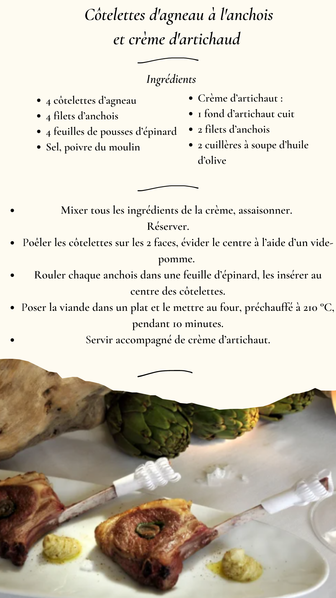 recette cotelette vallon rouge